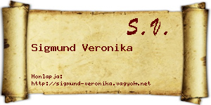 Sigmund Veronika névjegykártya